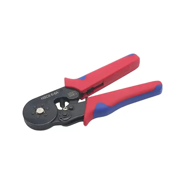 HSC8 6-6A ratchet ferrule crimping tool 0.25-6mm² hexagonal crimp ergonomic dual-color handle professional electrical crimper for wire end ferrules