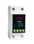 LVMA DIN rail adjustable over under voltage protector with digital voltage current display 230V single phase auto reset protection relay