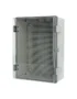 LVMA IP65 transparent cover plastic waterproof electrical enclosure hinged latch wall mount ABS junction box with perforated mounting plate