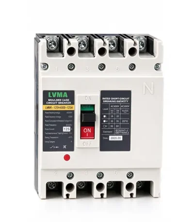 LVMA LMM1-250M 4P 250A moulded case circuit breaker 35kA Ics thermal magnetic trip MCCB IEC 60947-2 for industrial distribution