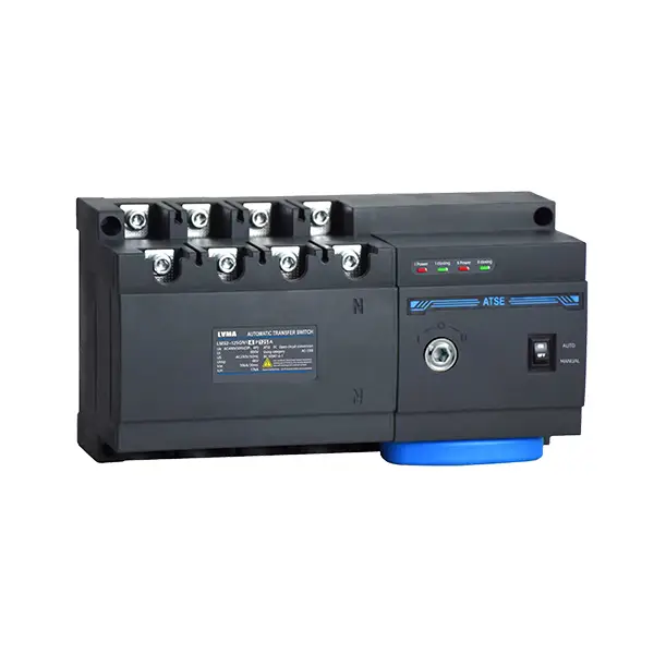 LVMA LMS2-125GA 4P 125A PC class automatic transfer switch ATSE auto manual dual mode IEC 60947-6-1 dual power changeover switch