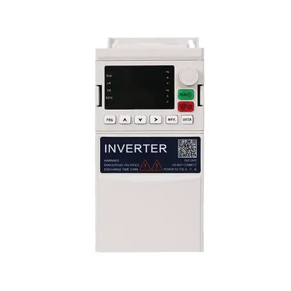 LVMA compact mini VFD inverter single phase to 3 phase vector control DIN rail mount motor speed controller with LED display and potentiometer