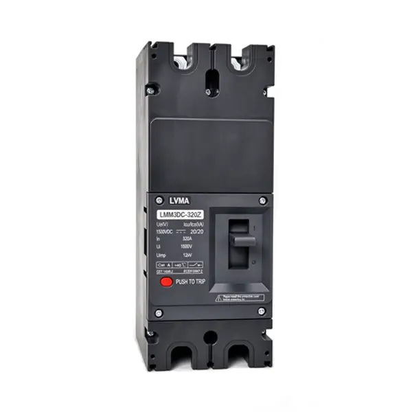 LVMA LMM3DC DC MCCB 500-2000V 125A to 800A DC molded case circuit breaker for solar PV and battery energy storage